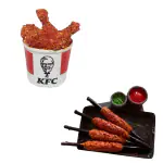 GIFTINGURU KFC & Seekh Kabab Magnet - Tasty Food Magnet