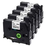 HAIDERY HARDWARE AUTM Lablife Multicolor P Touch Tz Tape, Label Maker Tapes Tze-211 Tze 211 for Brother P Touch PTH110 PT-D200 PTD600 PT-d400, Standard Laminated (6mm, 1.4 inch x 26.2 ft) ( Pack of 5)