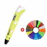 3 idea Imagine Create Print 3D Pen Yellow + SUNLU PLA 3D Pen Filament - 5M - Set of 20
