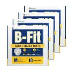B-FIT Adult Diapers Pant Style - Medium Size - Pack of 4
