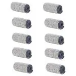 Upkaranwale PowerClean Flat Microfiber Small Refill Two Way Lock for Small Bucket Mop , Easy Floor Cleaning Mop Cloth for Home,Office (32X 12 CM ) 10 Pcs