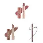 MARS Creamy Matte Long Lasting Lipstick for Women with 2 shades(11-Aerial Awe,12-Khoobsurat Kuchipudi) & MARS Matte Lip Liner(03-BLOOD BATH)Pack of 3