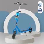 DASH 2 Wheel Power Ranger Scooter with Sipper, Bell, Side Stand and Height Adjustable Handle for Kids (Upto 12 Years, Capacity 60 kg, Blue)