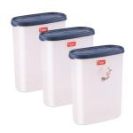 Flair Smart Oval Containers Set of 3 Pcs 2400 ML Blue Color