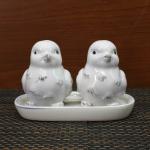 Kookee Ceramic Salt and Pepper Shakers Set with tray for Dining Table used as Shaker,Home, (9976)