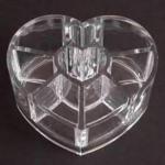 VRLSE Heart Shape Transparent Acrylic Cosmetic Organizer Makeup Container Storage Case Box