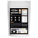 AS-IT-IS ATOM Mass Gainer 1.5Kg | Pack of 19 servings |  5:1 Carb Protein Ratio | Powered with BCAA, L Glutamine, Tribulus, Ashwagandha | Cafe latte flavor