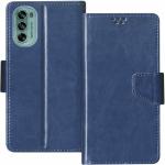 Frazil Faux Leather Case Flip Cover for Motorola Moto G62 5G with Foldable Stand & Cards Slots - Blue