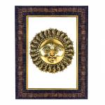 Hawai Feng Shui Vastu Remedies Wooden Framed Golden Lord Surya Dev Photo for Home Office Business Place SFDI221