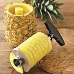 JERUKI Stainless Steel Fruit Pineapple Corer Slicer Peeler Kitchen Cutter Knife | Kitchen Appliances Tools | Fruit Peeling Tools for Kithcen | 10*2*10 cm