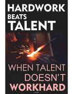Craft Qila Hardwork Beats Talent When Talent Doesn't workhard Printed Inspirational and Motivational Poster (Paper, 13 x 19)