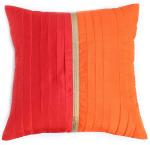 ANS Red Silk Floral Cushions Cover - 40 x 40 cm