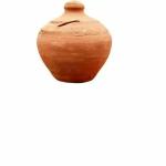 HC the craft Clay Coin Bank,Mitti Ka Gullak,Adults Beautiful Rural Artists Work Coin Bank(Brown)
