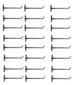 Q1 Beads Steel Stainless Steel Wall Mount Display Hook with Hardware Fittings - 12 inch (pack of 24)