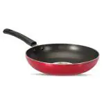 NAVRANG NONSTICK ALUMINIUM INDUCTION FRY PAN 240MM, RED
