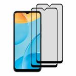 Kite Digital Oppo A15/A15s Matte Finish (Black) Tempered Glass Screen Protector with Edge to Edge Coverage - Easy Installation Kit (Pack of 2)