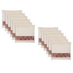 Zollyss Cotton Saree Bags Covers for Storage Set of - 12 Big size single (42 x 35 Cms) with Zip Closure for Clothes Bags and Wardrobe Organizer with Transparent mesh window