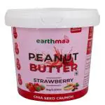 Earthmaa Strawberry with Chia Seeds Crunchy Peanut Butter Organic Peanut Butter Crunchy-1 Kg