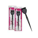 Majestique Hair Dye Coloring Brush, Long Tail Hair Dye Color Brush Hair Dye Brush Colouring Applicator Brush Black for Men and Women - Pack of 2