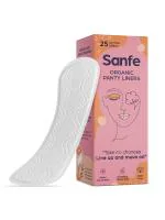 Sanfe Rash Free Panty Liners, 100% Organic Cotton and Biodegradable 25 Units