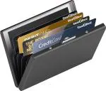 StealODeal Black Protected Slim Stainless Steel Debit Credit 6 Card Holder (Set Of 1)