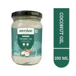 Anveshan Wood Pressed Coconut Oil|250ML|Glass Jar|Kolhu/Kacchi Ghani/Chekku|Natural|Chemical-Free|Cold Pressed Coconut Oil For Cooking