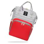 Bembika Polyester Grey, Red Diaper Bags