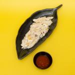 Jimkia Ceramic Platter, Big Olive Leafy Serving Platter For Serve Snacks, Serving Tray (Microwave Safe)