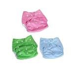 Chinmay Kids Multicolor Baby Premium Cotton Nappies Washable Reusable (0 M+ ) Set of 3