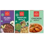 Shudh Pari Combo of Rajma Masala ( 50 g ) , Pani Puri Masala ( 50 g ), Chicken Masala ( 50 g ) ( Pack of 3 ) - Authentic, Aromatic,Flavourful Spice Mix - Easy to Cook