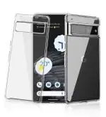 Golden Sand for Google Pixel 7 Pro, Google Pixel 7 Pro 5G Back Case - Ice Crystal Hybrid, Yellow Resistant Coating, Shockproof Back Cover, Transparent PC Military Grade TPU, Crystal Clear