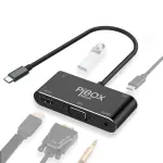 Pibox India USB C to HDMI VGA USB Adapter, Aluminium Type C USB hub 3.1 to HDMI 4K/VGA/USB 3.0/USB C Converter Cable Charging Port Adapter Cable for Mac, Compatible Samsung Galaxy/Samsung Note