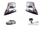 DrivEscape Hyundai Elantra Front Fender Chrome Bonnet Mirror With Indicator (set of 2)