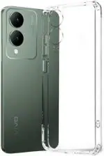 XOVO Back Cover for vivo Y17s (Transparent, Dual Protection, Pack of 1)