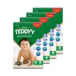 Teddyy Easy Medium (M) Size - 56 diapers| Pack of 4 |(7-12 kgs)Baby Diaper Pants Upto 10hrs Protection, Anti bacterial, Anti Rash
