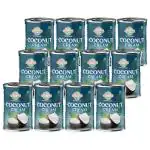Nature's Spice Coconut Cream - 4800 ml | Mega Saver Combo Pack of 12 x 400 ml | A perfect Alternative of Milk Cream for Vegan Diet | 100% Dairy Free Product