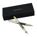 Auteur 43 Silver Blue Ink Fountain Ink Pen & Roller Ball Pen (Pack Of 2)