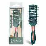 Majestique Vented Hair Brush for Blow Drying, Long Short, Thin, Thick, Dry or Wet Hair, Styling Women & Men's Static Free & Heat Resistant Vent Hairbrush (Velvet Green)
