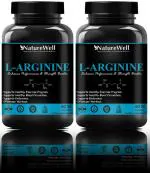 Naturewell L-Arginine Capsule-1000Mg Amino Acid, 120 Tablets, 60 Capsules Each (Pack Of 2)