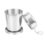 VDNSI Stainless Steel Folding Glass for Outdoor Hiking Drinking Travel Collapsible Shot Glass Incomplete