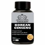 EARTH KING Korean Ginseng Root Extract Dietary Supplement| 500mg 60 Capsules (Pack of 1)