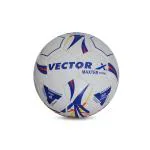 Vector X MAXTER PU Hand Stitched Futsal Ball For Professional Play (White-Blue-Red) (Size-4)