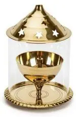 T-KA108 T-KA108 Akhand brass Diya 10cm Brass Table Diya  (Height: 4 inch)