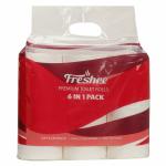 Freshee 6 In 1 Toilet Tissue Roll 2 Ply Tissue Paper, Fresh, Skin Friendly, Disposable, Bacteria Resistant, Hygience Tissue