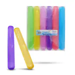Ozette Anti Bacterial Toothbrush Container (Pack of 6)- Tooth Brush Cap, Caps, Cover, Covers, Case, Holder, Cases, Travel, Home Use(Plastic, Multicolour)