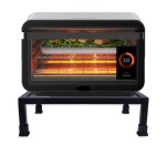 Retailmonk Black Iron Oven & Microwave Stand 50 x 36 x 15 cm