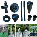Metreno Plastic Water Fountain Nozzle Kit For Home Decoration, Outdoor, Sprinkler Fountain Kit Extension For Garden And Pond Submersible Water Pump (Fountain Kit - Small)
