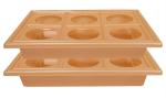 Kuber Industries Orange Plastic Glass Holder Tray ( 2)