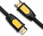 UGREEN 10170, 4k Gold Plated HDMI Male To Male Round Cable, 10m(Yellow/Black)