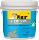 Dr. Fixit 112 Pidifin 2k 2-parts Flexible Acrylic Cementitous Waterproofing For Bathroom, Roofs, Basement Wall, Suitable For Concrete and Masonry 3KG